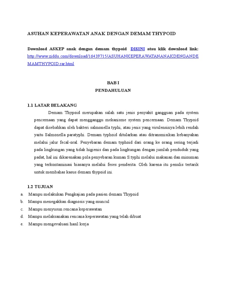 askep demam thypoid